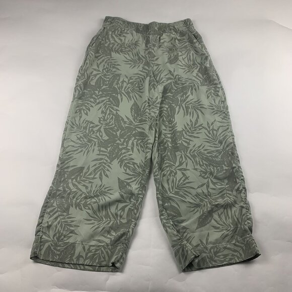 C&C California Soft Sage Palm Print Tencel Wide Leg Lounge Pant S - Picture 1 of 7